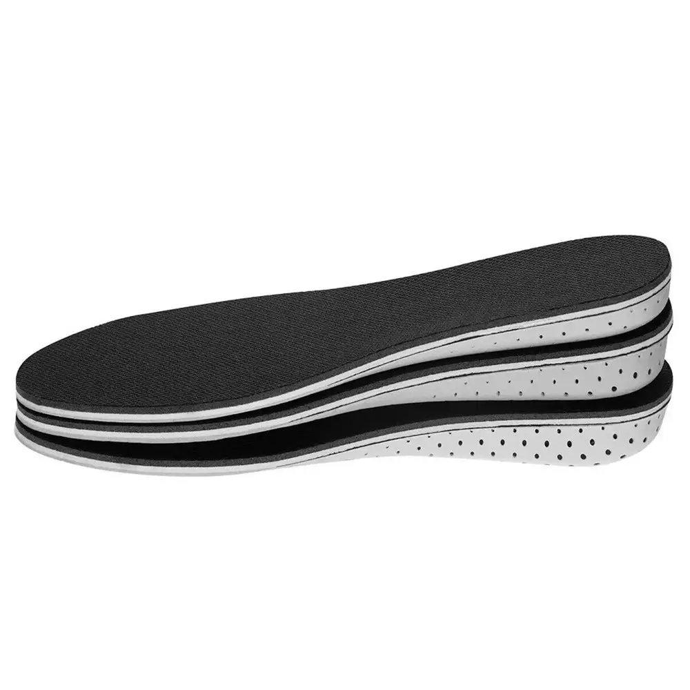Breathable Mesh Insoles for Men & Women, Invisible Shoe Lifts to Increase Height Discreetly (3cm/4cm), Trimmable with Shock-Absorbing Support