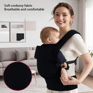 Ergonomic Baby Carrier with Hip Seat Kangaroo Bag, Soft Infant Backpack, Newborn to Toddler, 4-In-1 Front & Back, Unisex, Comfortable Lightweight, Breathable Carrier, Adjustable Ergonomic Carrier