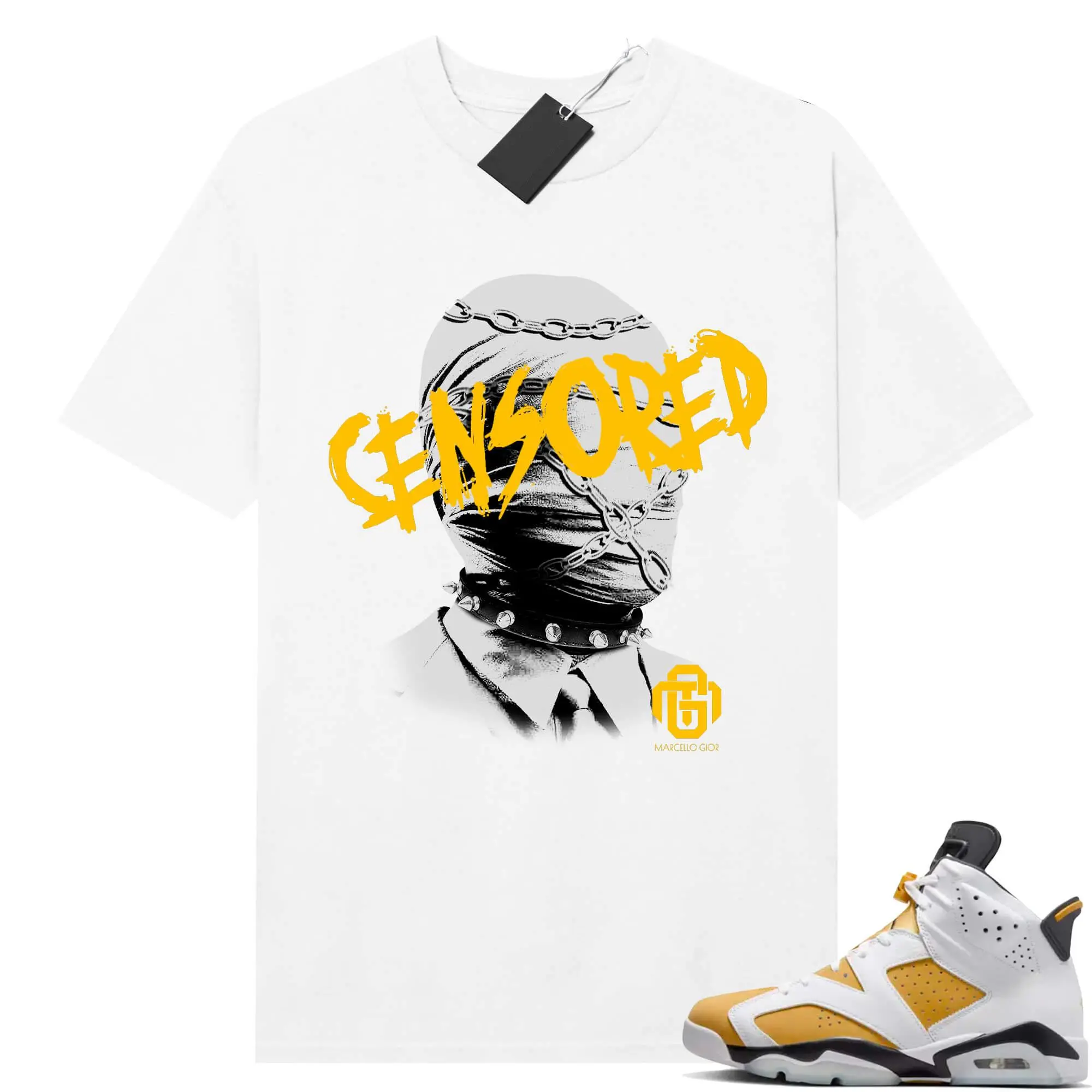 Shirt To Match Sneaker, Gior Cenesored, J 6 Ochre