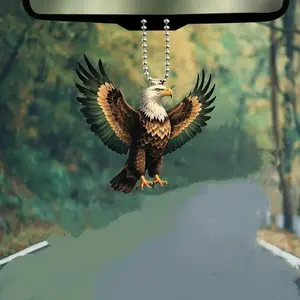 2D Acrylic Flat Wing Spread Eagle Car Pendant Car Hanging Decoration