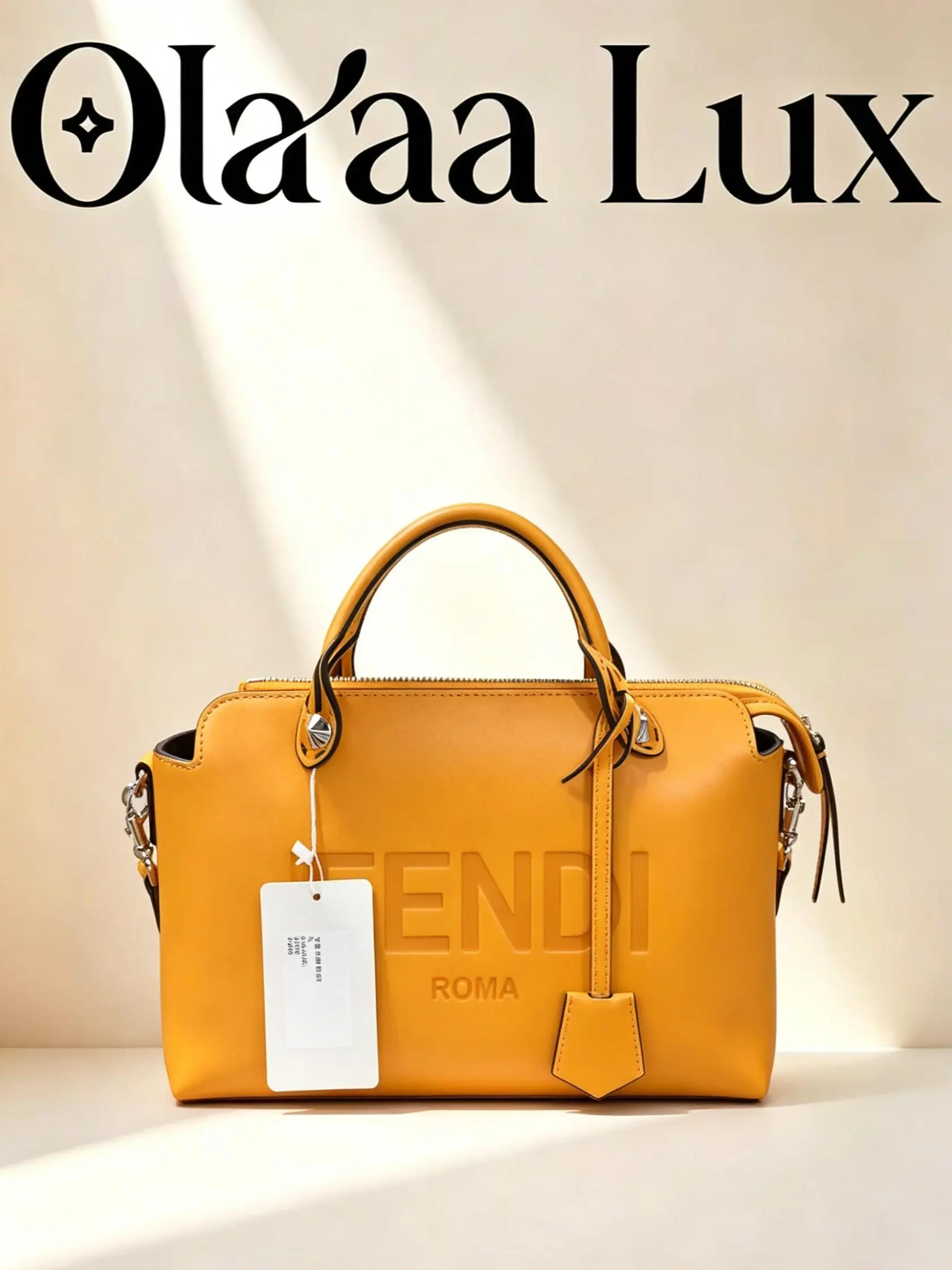 Pre-owned FENDI ROMA Orange Boston Crossbody Bag 86970