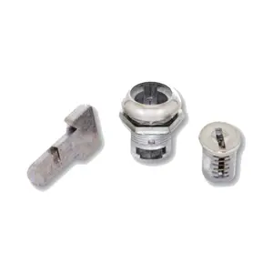 Hudson Lock Metal Desk Drawer Lock KA 201, Stainless Steel Appearance, Stainless Steel Locks, Two Keys