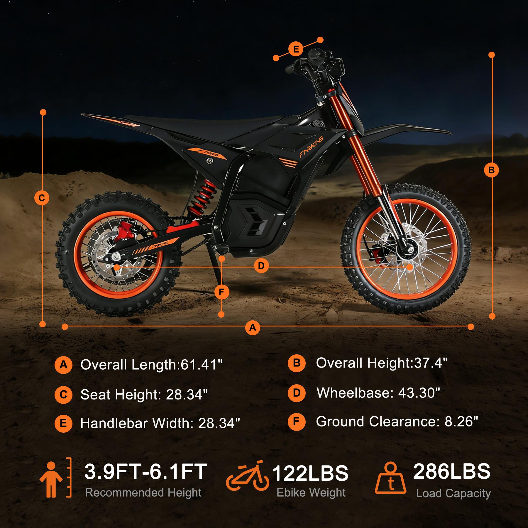 Mankeel&Farkas S1 Electric ebike, 34MPH Max Speed, 40 Miles Range, 3 Gears Throttle Mode, Double Suspension & Dual Hydraulic Brake, 14''/12'' All-Terrain Off-Road Tires, Off-Road Electric Ride, Perfect Gift for Adults Teens