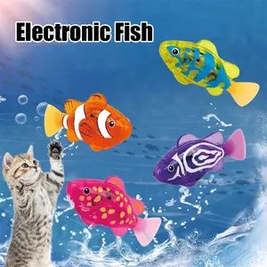New Cat Toy LED Interactive Swimming Robot Electronic Fish Toys Cute Styling Glowing Simulation Electric Fish Toy Pet Products