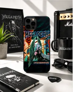Megadeth United Abominations iPhone Case, Heavy Metal Album Cover Phone Case, Rock Band Gothic Skull Anime Art Cover Gift