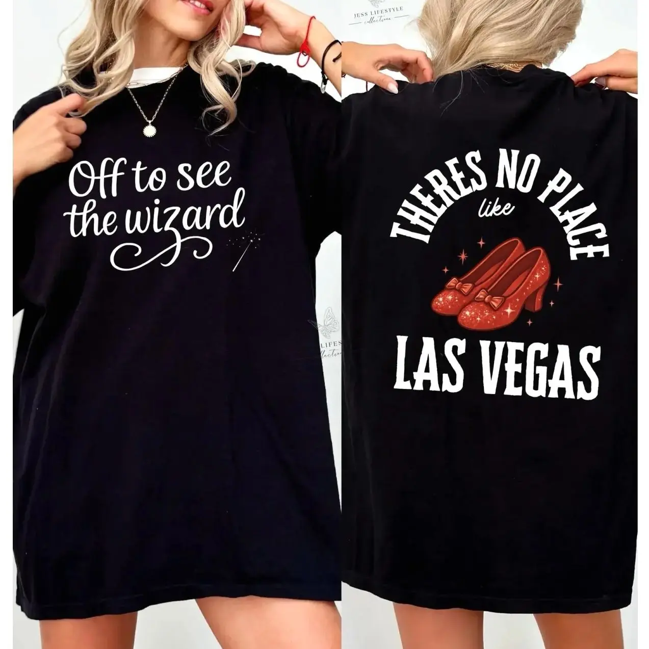 Off to See the Wizard T Shirt, Girls Trip Las Vegas Graphic Tee, Fun Vacation Shirt, Unisex Cotton Casual Travel Gift