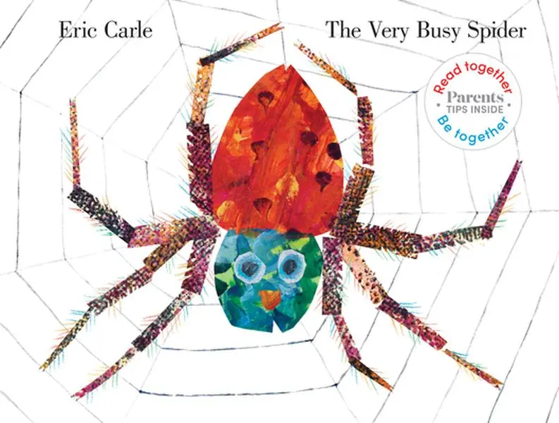 Used Hardcover Book - The Very Busy Spider: Read Together Edition by Eric Carle - English Storytime Picture Book for Kids, Children's Educational School & Office Stationery Supply