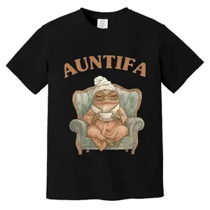 Auntifa Shirt | Funny Frog Aunt T-Shirt | Cozy Tea Lover Tee | Feminist Political Humor Top | Anti Fascism Parody Gift | Liberal Activist Shirt