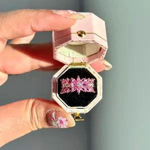 AltaraGems Athena’s Grace Adjustable Gemstone and Moissanite Ring