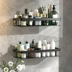 1 PCS Wall-Mounted Shelf Organizer - No-Shower with High Load-Bearing Capacity for Toiletries and Accessories, Rack for Washroom