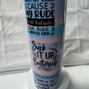 Suck it up buttercup Tumbler/Bluetooth Speaker Tumbler with fun sassy design  Drinkware Bottle  Cup Water Bottles Lid Washable Reusable Beverage Portable Bottled Mug Flasks