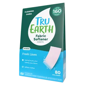 Fabric Softener Sheets – Tru Earth | Gentle, Pre-Measured, No Mess | Fresh Linen Scent