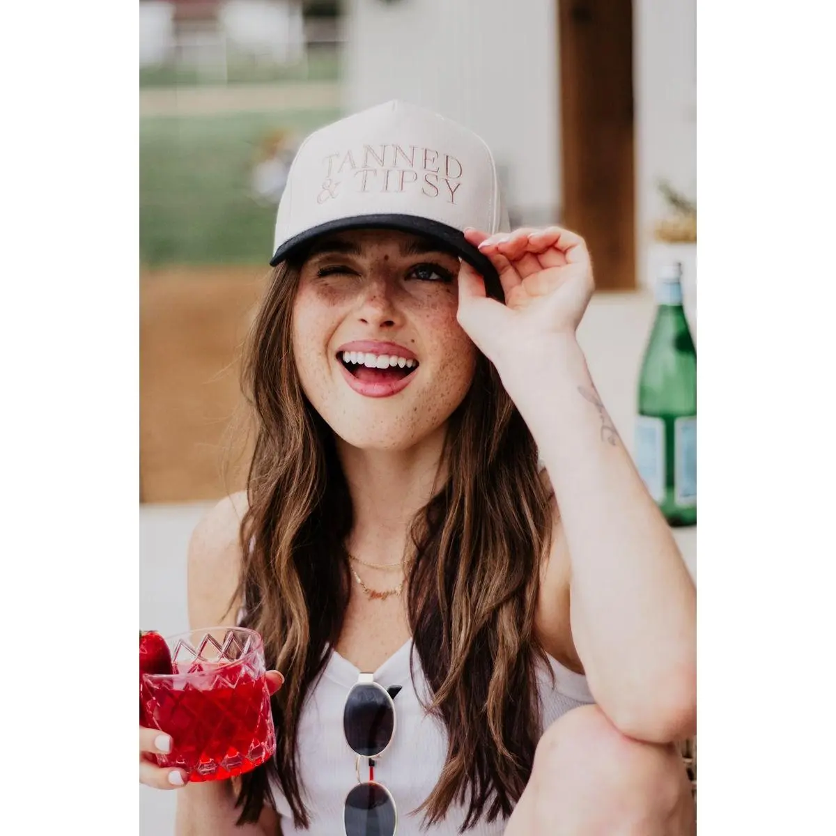Tanned & Tipsy Vintage Hat Embroidered Comfy - TikTok Shop display picture 3