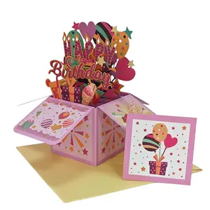 Fun 3D Pop-Up Birthday Card, 1 Count Cute Gift Card with Envelope, Personalized Present for Adults/Kids, Perfect for Birthdays, Fun Party Cards