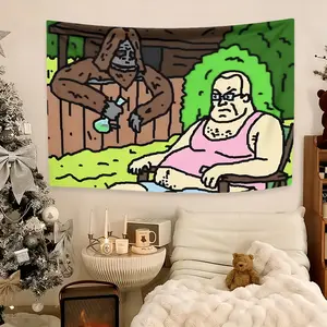 This The Big Lez Show design tapestry, Funny Tapestry, Suitable for festivals, teen bedrooms, dorms, home decoration, birthday party decoration, Halloween decoration, Gothic murals, Durable wall hanging