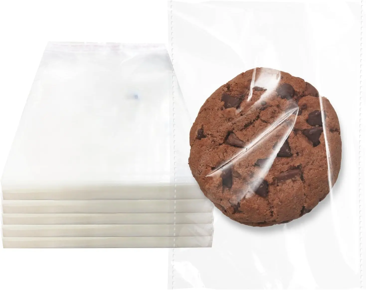 4x6 Inches 100 Pcs Clear Self Sealing Cellophane Bags Cookie Bags Resealable Cellophane Bag for Packaging Cookies,Gifts,Favors, Products,Candy