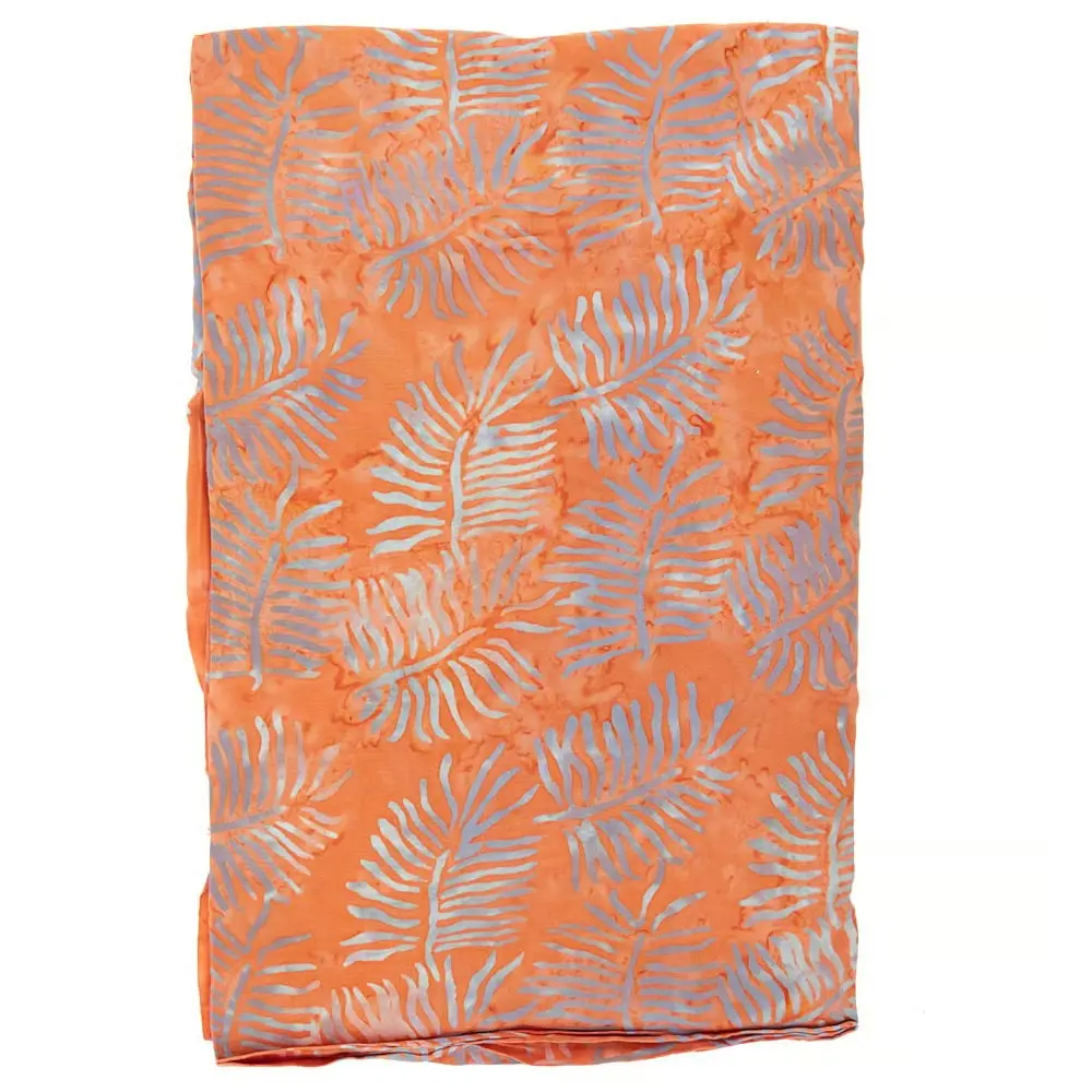 Coral & Charcoal Batik Sarong – Fringe Detail with Bold Island Vibes