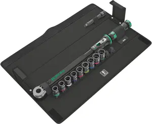 WERA 05075681001 CLICK-TORQUE C 3 SET 2 CLICK-TORQUE WRENCH IN TEXTILE BOX + SOCKETS