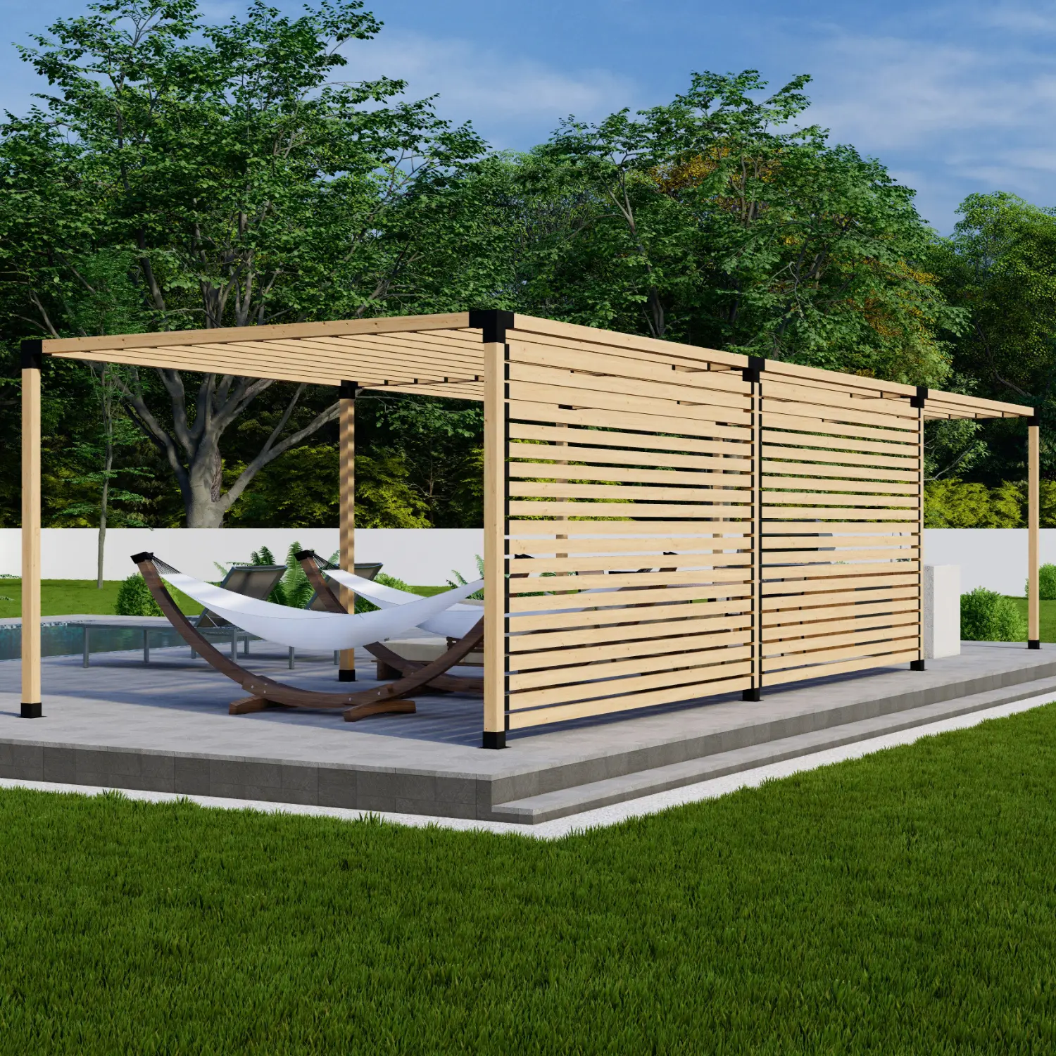 Freestanding Covered Pergola Kit Freestanding Covered Pergola Kit