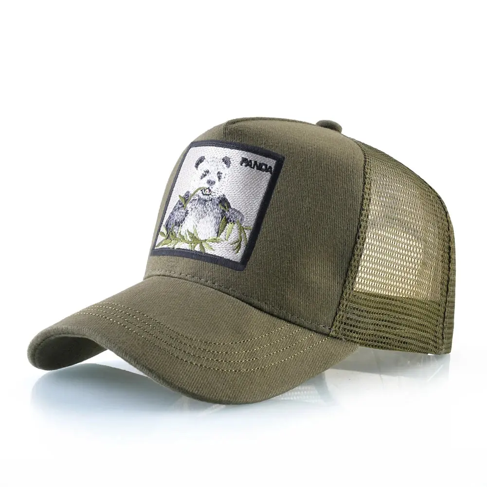 Panda Snapback Hat with Embroidered Bear Logo