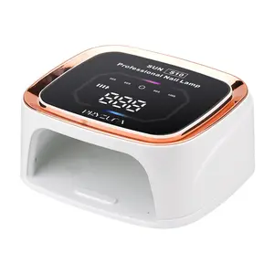 SUN S10 Cordless UV LED Nail Lamp, 36LEDs Rechargeable Gel Nail Dryer with 4 Timer Settings (30/60/90/120s), Smart Infrared Sensor, Detachable Easy-to-Clean Base, Professional Portable Curing Light for Fingernails & Toenails, White & Rose Gold