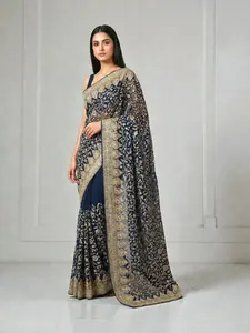 Crunchy Heavy Work Traditional Saree, Cultural Wear for Women