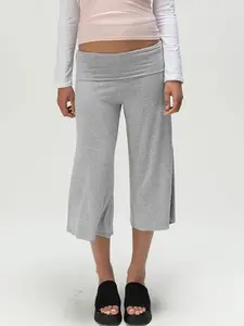 New Drapey Wide Leg Seven-Quarter Pants Low Waist Basic Casual Trousers, Stylish Comfortable Women's Fashion Bottoms