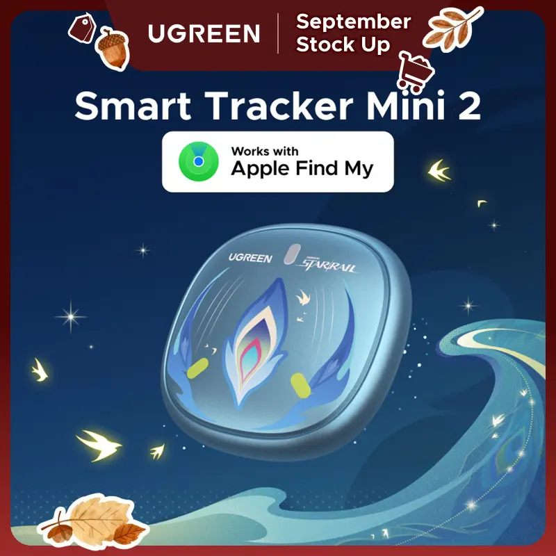 UGREEN FineTrack Mini 2 Honkai: Star Rail Edition Black - Basic Version (iOS Only) GPS Tracker Tags, Bluetooth Item Finder for Personal Belongings (Keys, Luggage), 5-7 Year Batteries, Find My Network Compatible,tiktokshopstockup