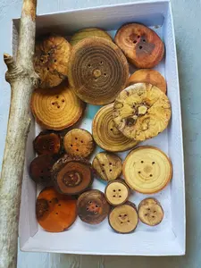 Rustic Wood Buttons