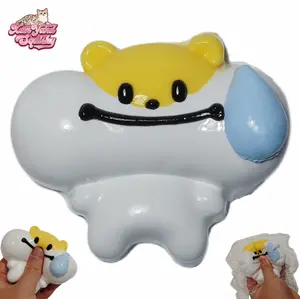 Boba Hamster Squishy, Handmade taba squishy, Food-Grade Silicone Slow-Rising Rebound Squishy, Sticky Squeeze Toys Gift, Fidget Toys for Stress Relief, Non-Toxic Sensory Toys (4.06oz/115g)