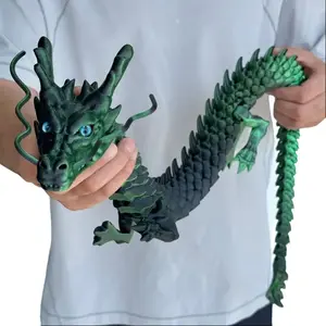 [Black & Green] 35.44" Giant 3D Printed Dragon - Unique Eye-Catching Design for Home Decor Offices & Themed Events tiktokshopspringglowup