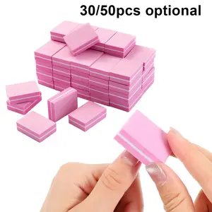 30/50pcs Mini Nail Polishing Blocks, Disposable Nail Buffer Sanding Blocks, Multi Grit Nail Buffers, Universal Manicure Tools Nail Care For Fingernails Toenails Salon Home Use