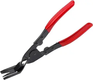 2-in-1 Multifunctional Car Trim Removal Clip Pliers, Alloy Steel Non-Slip PVC Grip Tool, Spring Loaded Labor Saving Design, Universal for Interior Trim, Round Square Clips and Plastic Rivets