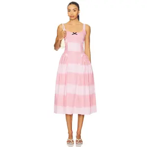 Maude Club Rosalie Dress in Light Red Gingham