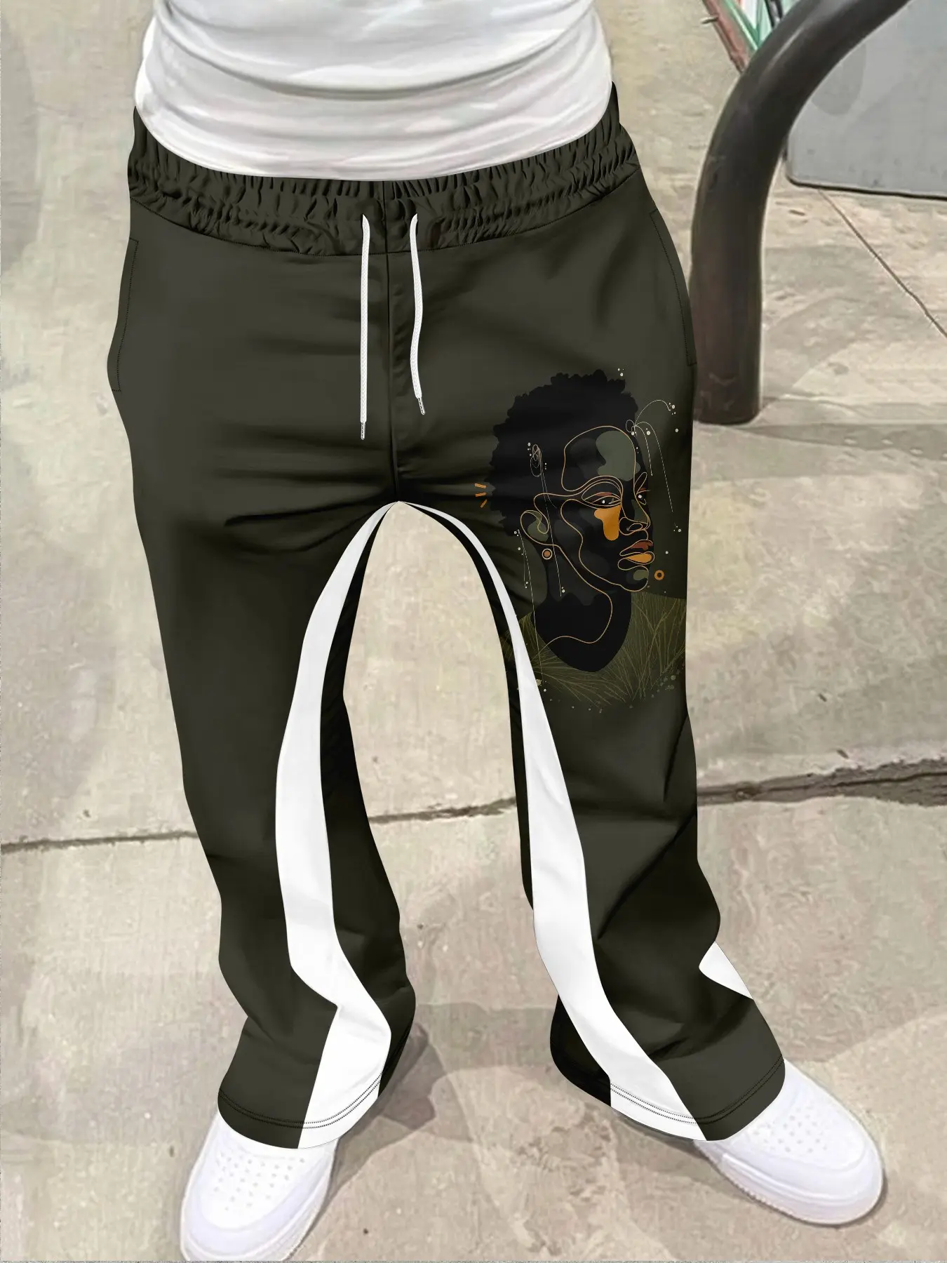 American Los Angeles Street Fashion Casual Pants, Vintage Flare Joggers, Unisex Trendy Clothing Perfect Gift, All Seasons Fitted Style