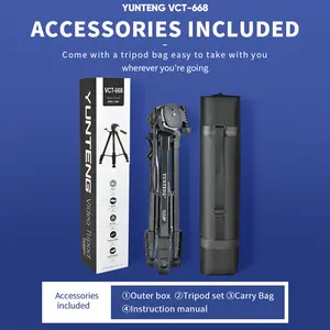 60 inch standard tripod high load-bearing stable stand, phone stand, camera stand, 360 degree rotating gimbal, suitable for live streaming Vlog、 Landscape photography shooting, portrait photography shooting, floor standing bracket shooting