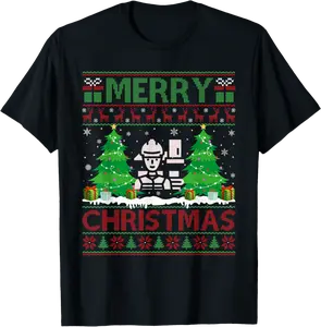 Ugly Christmas Tree Lighting Industrial Engineer Ugly Xmas T-Shirt - Brayanner Shop 20B0D8FXSB8D