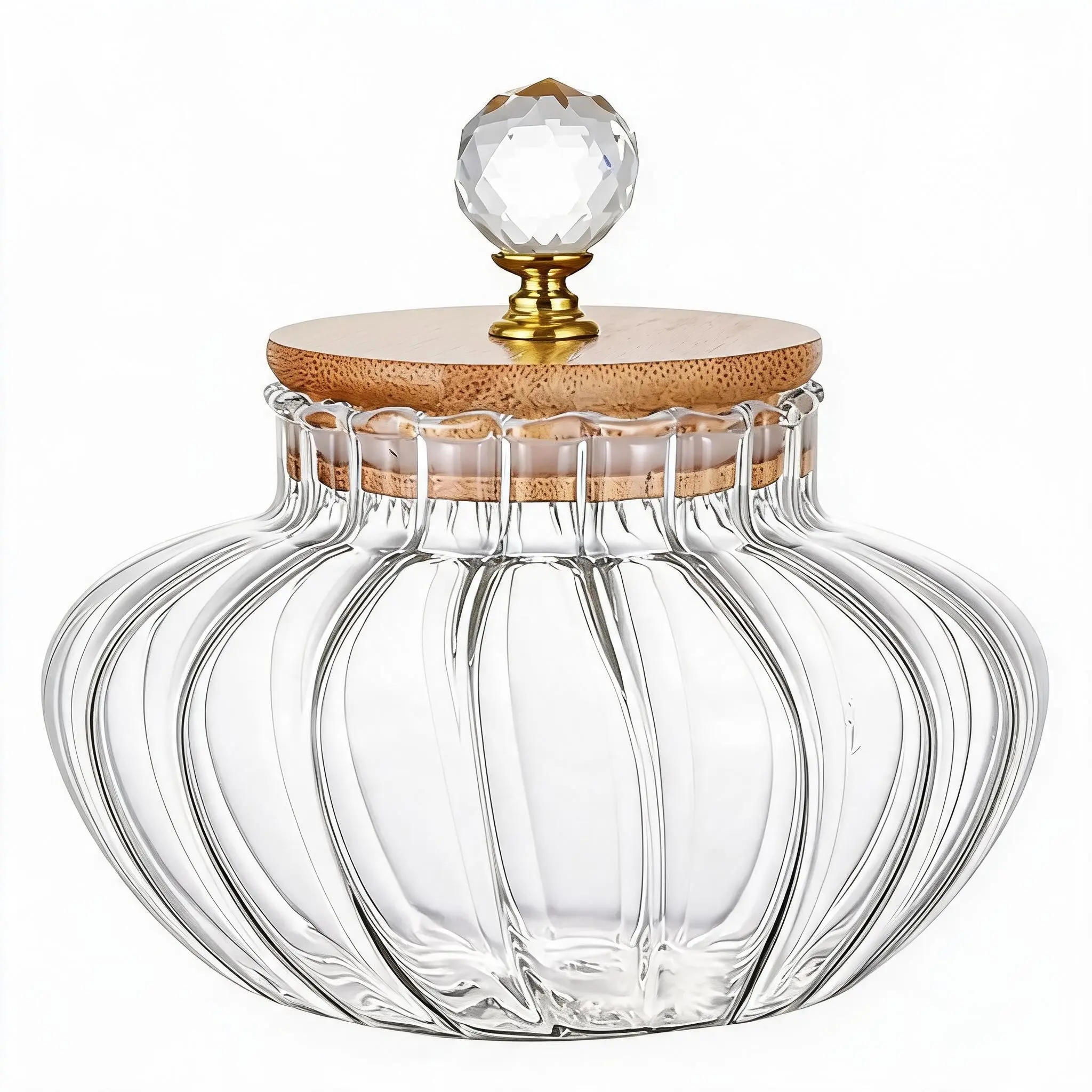 Apple-Shaped Glass Jars with Bamboo Lids Kitchen Canisters Clear Food Storage for Sugar Coffee Tea Spice Flour Candy Cookie Pasta Cereal Cute Rustic Decorative Jars Containers Utensils Tin Stripes