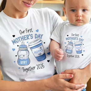 Our First Mother's Day Shirt, Mothers Day Matching Baby Tees, New Mommy Gift, Mommy And Me Outfit, Mother's Day Gift