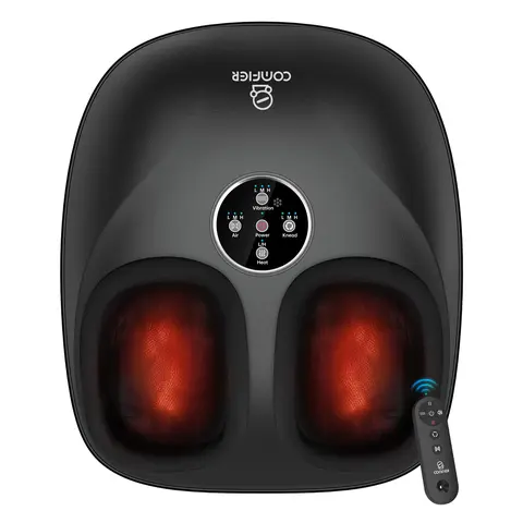 COMFIER 2026 Upgraded Oval Universal Shiatsu Foot Massager Machine (Cf-5003) with Remote, Deep Kneading, Adjustable Relaxing Heat, Ideal for Home & Office, Christmas Gift for Friends techvibes