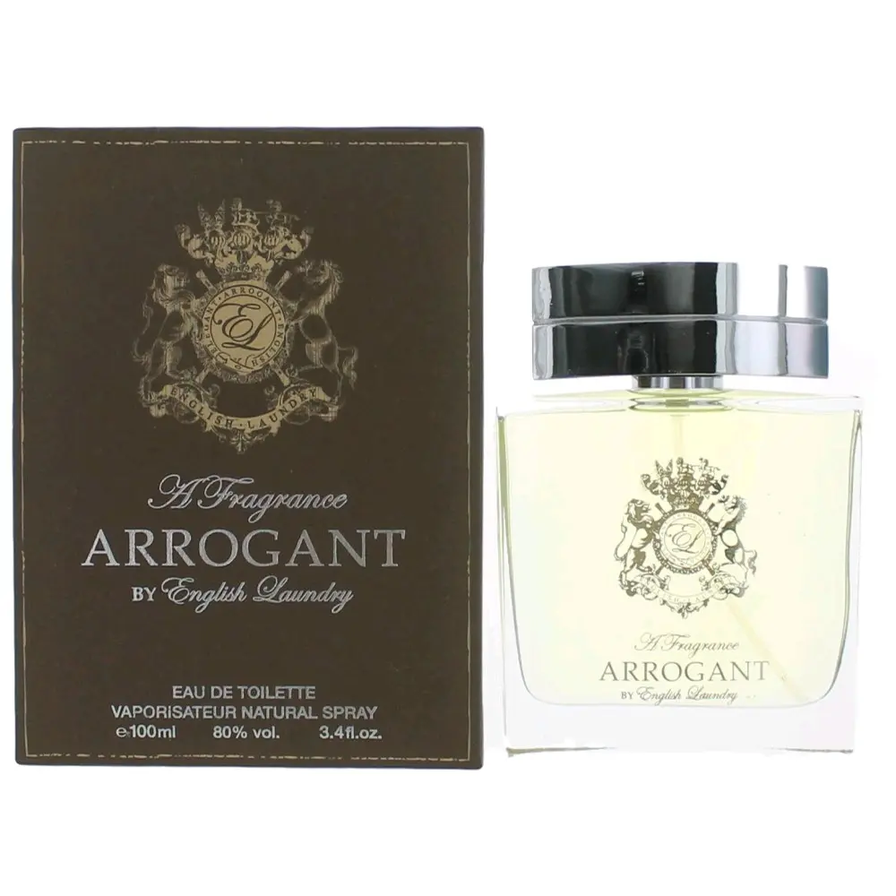 Arrogant by English Laundry, 3.4 oz EDT Spray for Men, Amber, Cedarwood, Lavender, Musk, Aromatic Men's Fragrance, Classic Blend, Fresh Aroma