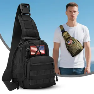 Versatile Tactical Sling Chest Bag for Men & Women - Lightweight Durable EDC Gear with Multi-Compartment Storage, Secure Zipper Closure & Adjustable Strap - Outdoor Adventures, Cycling, Hiking, Fitness, Travel Essentials, Sling Crossbody Bag, Robust Const