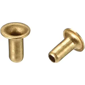 2mm x 4mm Through Hole Copper Hollow Rivets Grommets for Double-Sided Circuit Board PCB, 200Pcs