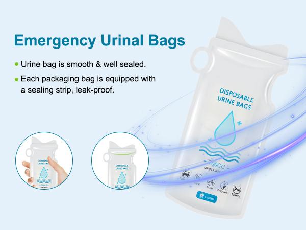 12 /24PCS Disposable Urine Bags,700ML Pee Bags for Travel for Women and Men, Portable Emergency Urine Bag with Leakproof Seal for Road Trips, Camping, Hiking, Traffic Jams,Pregnant, Patients,summervibes outdoorfun