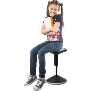 VEVOR Wobble Chair, Height-Adjustable (15.7-21.7") Active Chair, Flexible Seating Wobble Stool Made of PVC+ABS Improves Focus & Posture, Ideal for Schools, Office and Home, Age 12-18, Black