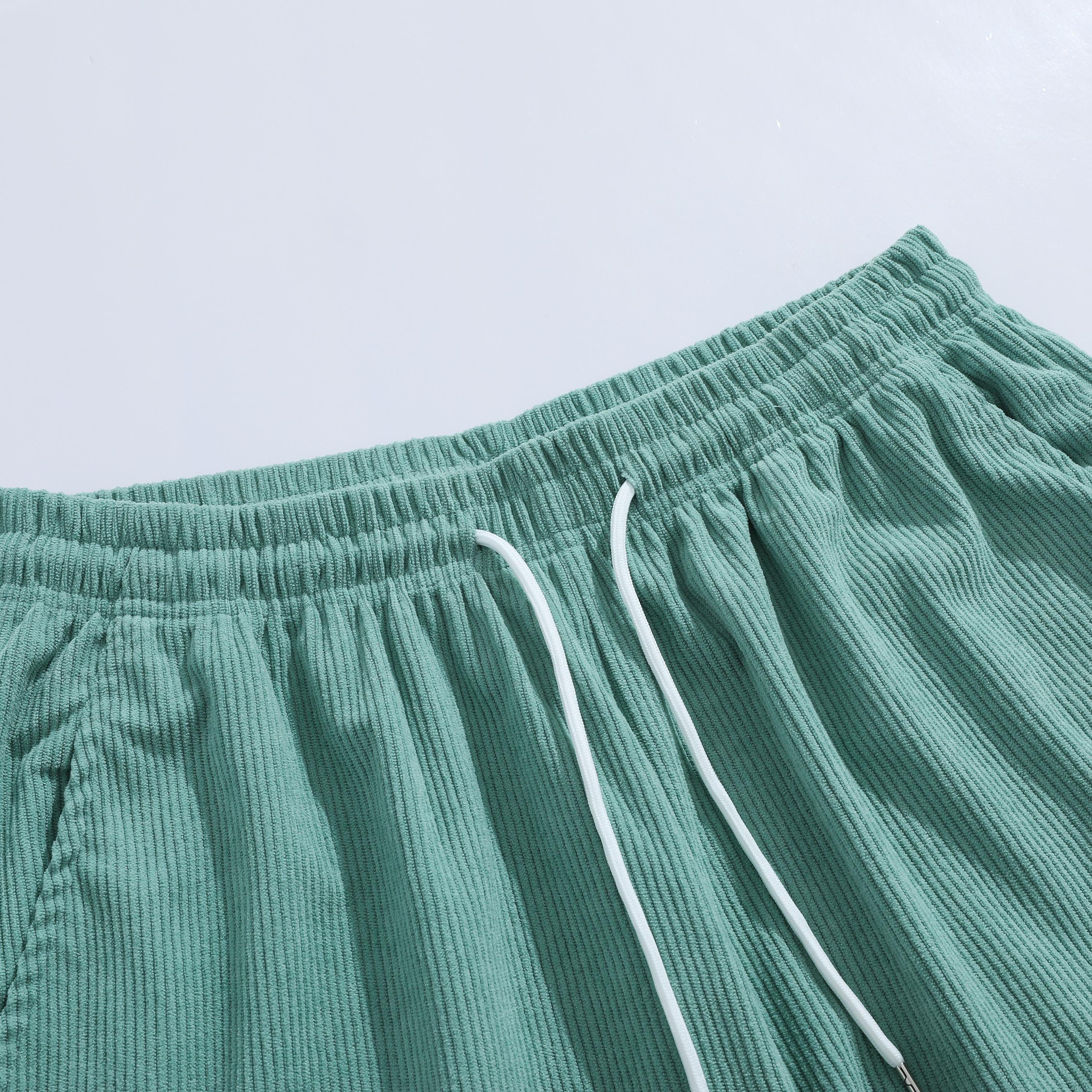 Men's summer corduroy casual shorts, loose straight cut, comfortable and breathable