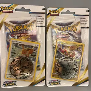 POKEMON BRILLIANT STARS Eevee & Flapple Checklane Blister Booster Packs