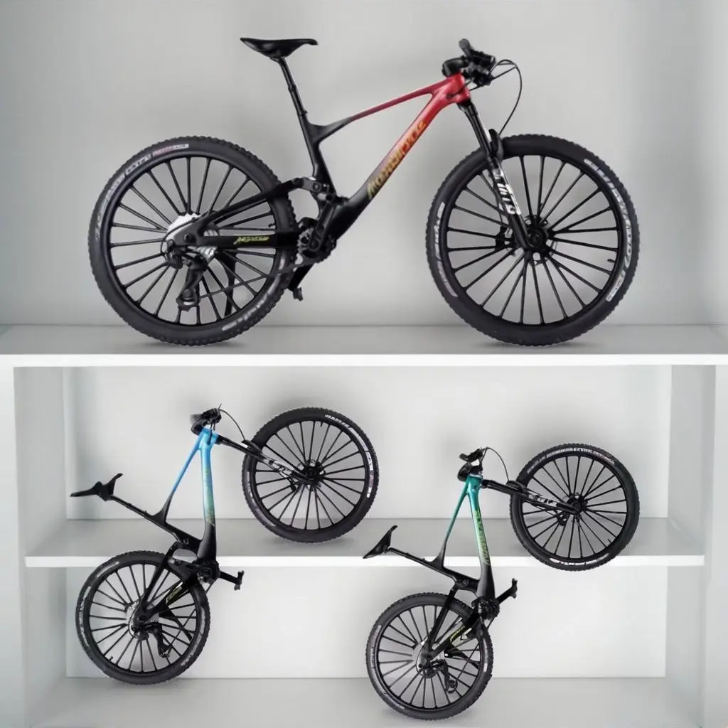 Vintage Style Desktop Collectible, Handcrafted Detail Manual Mini Metal Bicycle, Retro Alloy Design, Decorative, Available in Three Colors, Perfect for Home Decor