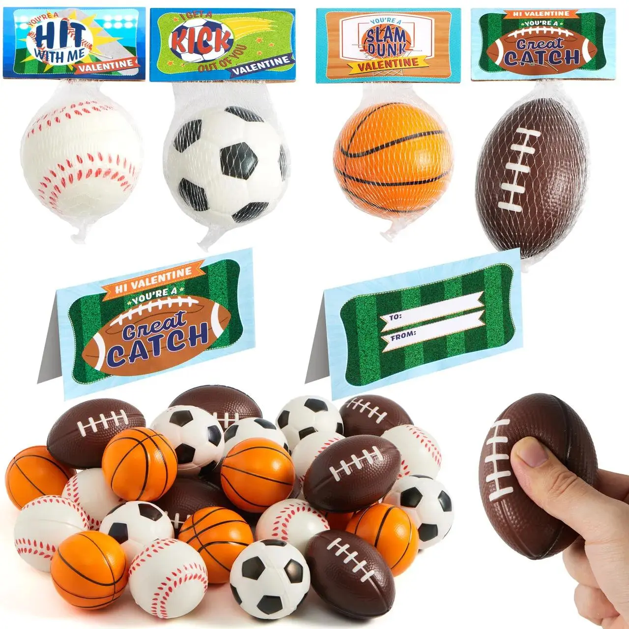 28Pcs Sports Stress Balls