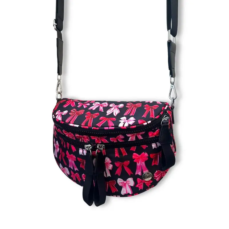 Iris & Rainbow Crescent Bag Design (#8061) - Large Capacity Women's Crossbody Bag for Everyday Use, City, and Bum